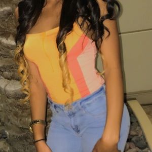 forever 21 multi colored body suit